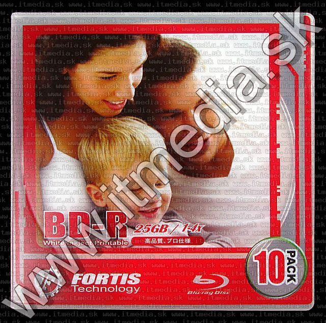 Image of Fortis BluRay BD-R 4x 25 GB 10-FileCase *PRINT* (IT5859)
