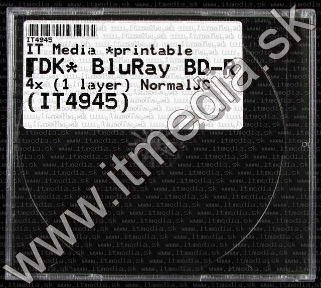 Image of IT Media *printable TDK* BluRay BD-R 4x (1 layer) NormalJC (IT4945)