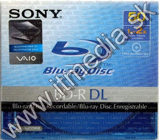 Image of SONY BluRay BD-R 2x (2 layer) normaljc 50GB (IT3734)