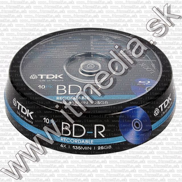 Image of TDK BluRay BD-R 6x (25GB) 10cake (IT8772)