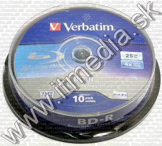 Image of Verbatim BluRay BD-R 4x (1 layer) 10cake 25GB (43689) (IT3512)