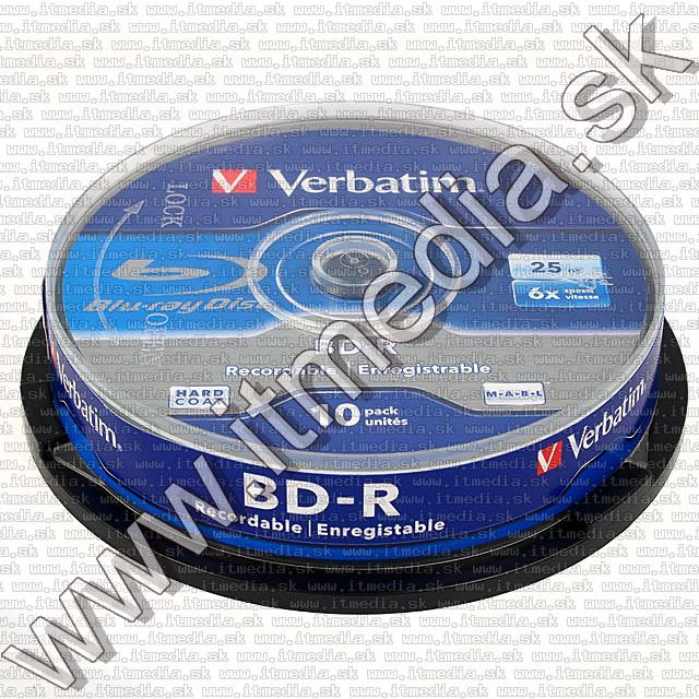 Image of Verbatim BluRay BD-R 6x (25GB) 10cake M.A.B.L. (43742) TAIWAN (IT7372)