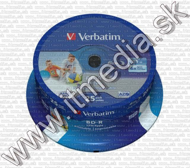Image of Verbatim BluRay BD-R 6x (25GB) 25cake (Fullprint) LTH (43771) (IT8777)