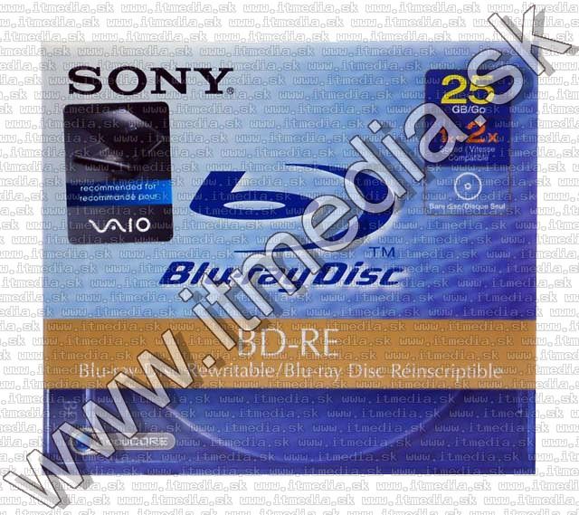 Image of SONY BluRay BD-RE 2x (1 layer) normaljc 25GB (IT4378)