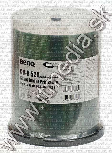 Image of BenQ CD-R 52x 100cake **SILVER PRINT** (IT5009)