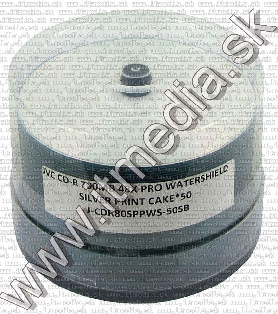 Image of JVC PRO CD-R 48x 50cake WaterShield™ Glossy Fullprint SILVER (IT5749)