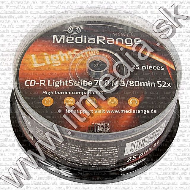 Image of MediaRange CD-R 52x 25cake **LIGHTSCRIBE** (IT9402)