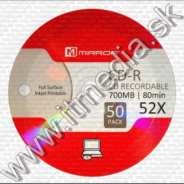 Image of Mirror CD-R 52x **fullprint** 50cw (IT7842)