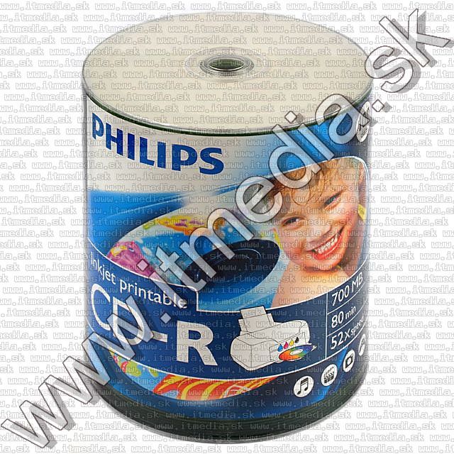Image of Philips CD-R 52x 100cw  ***PRINTABLE*** (IT7440)
