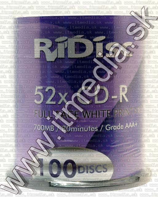 Image of Ridisc CD-R 52x *White FullPrint* 100cake (IT4353)