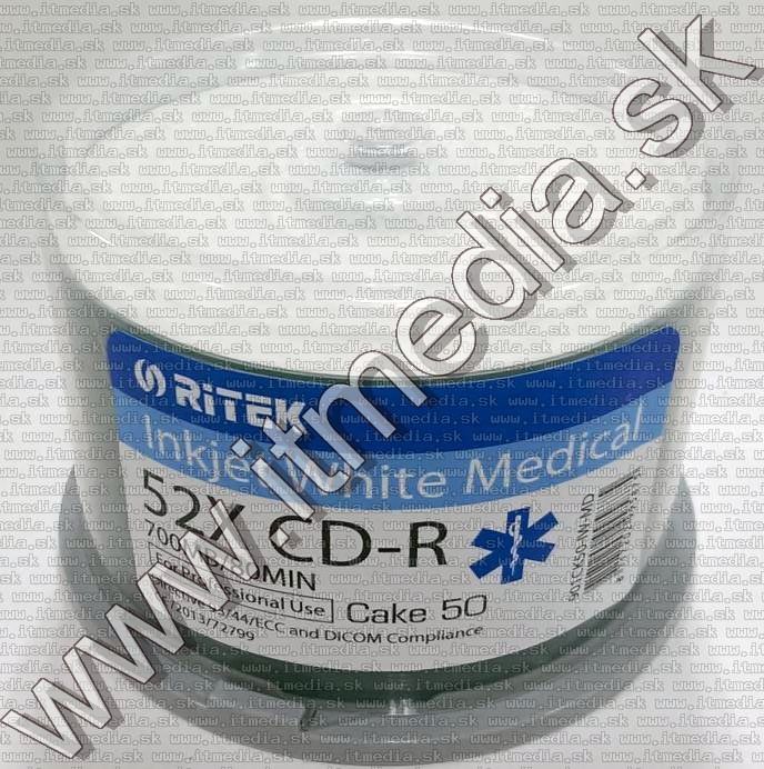 Traxdata MEDICAL GRADE CD-R 52x 50cake Fullprint RITEK (IT13473) Image of Traxdata MEDICAL GRADE CD-R 52x 50cake Fullprint RITEK (IT13473)