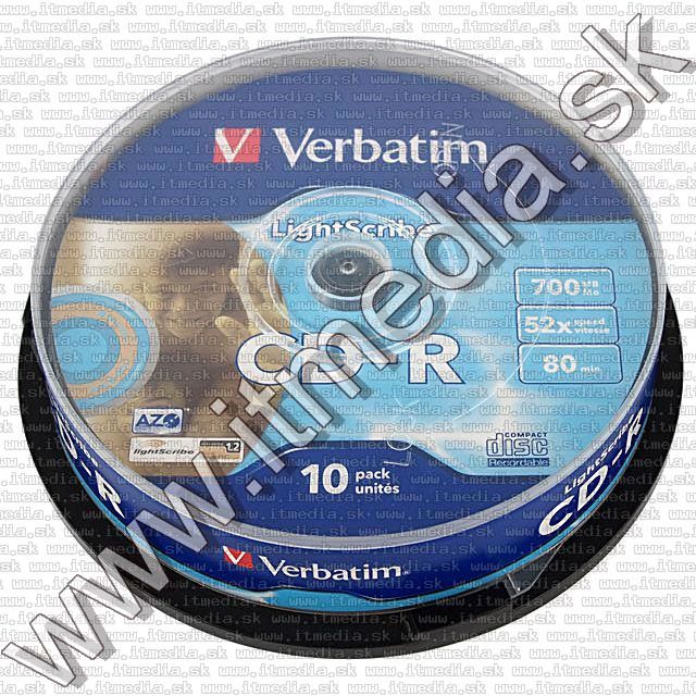 Image of Verbatim CD-R 52x **LIGHTSCRIBE** 10cake (43441) (IT5624)