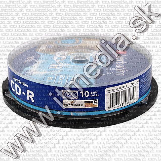 Image of Verbatim CD-R 52x **LIGHTSCRIBE** 10cake (43441) (IT5624)