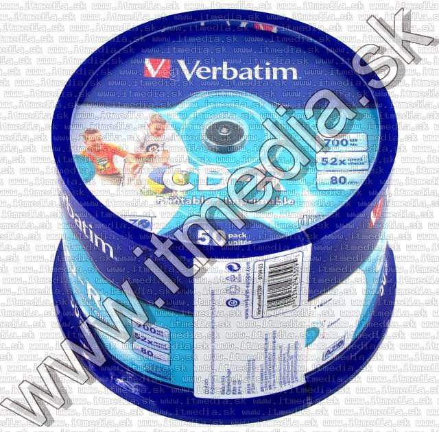 Image of Verbatim CD-R *FULLPRINT ID* 52x 50cake (43309) (IT6018)