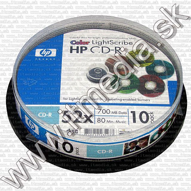 Image of HP CD-R 52x 10cake **COLOR LIGHTSCRIBE** (IT6945)