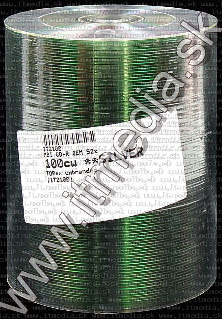 Image of MBI CD-R OEM 52x 100cw **SILVER TOP** unbranded (IT2100)