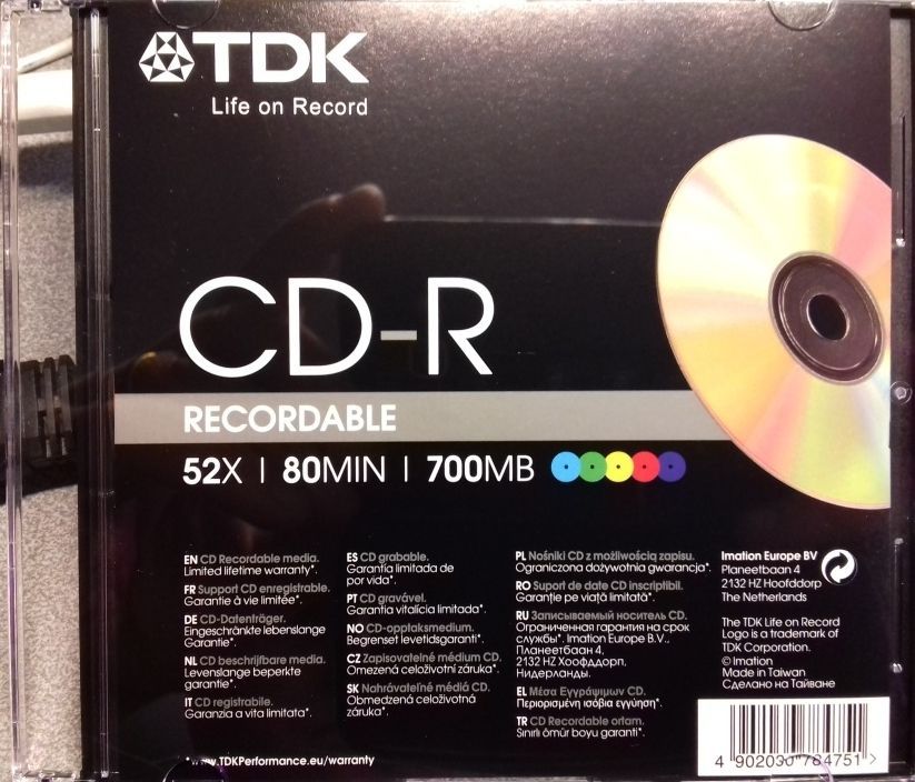 Image of TDK CD-R 52x SlimJC Color Mix (IT13381)