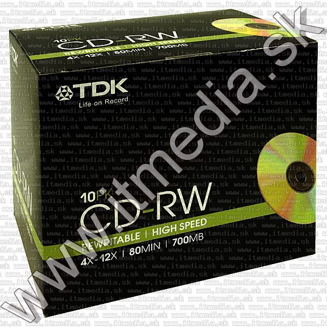 Image of TDK REWRITABLE CD-RW 12 NormalJC (IT4932)