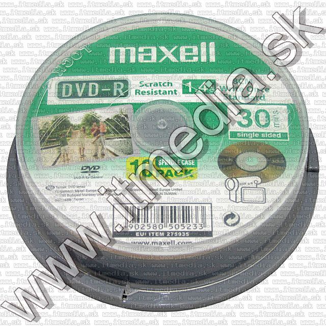 Image of Maxell Mini DVD-R 4x 8cm 10Cake Scratch Resistant (IT7249)
