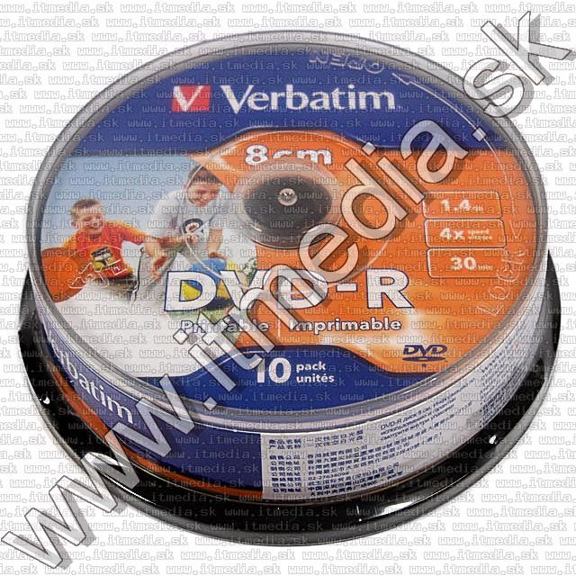 Image of Verbatim Mini DVD-R 4x 10cake *PRINT* (43573) (IT4584)