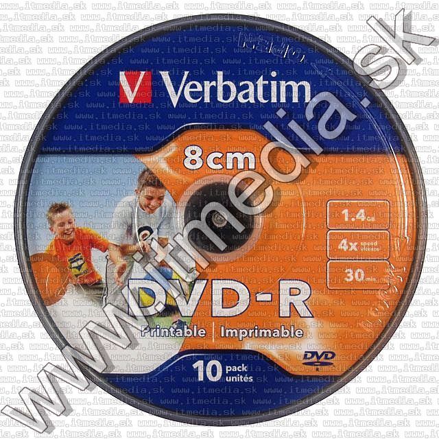 Image of Verbatim Mini DVD-R 4x 10cake *PRINT* (43573) (IT4584)