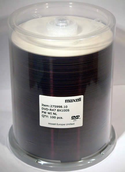 Image of Maxell DVD-R 8x 100cake *FULLPRINT* G05 (IT3249)