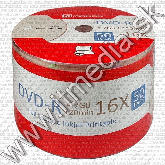Image of Mirror DVD-R 16x 50cw *FullPrint* MCC03RG20 (IT7824)