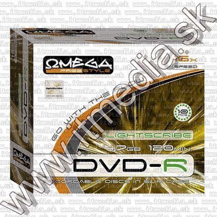 Image of Omega Freestyle DVD-R 16x SlimJC **LIGHTSCRIBE** v1.2 10pk (IT7158)