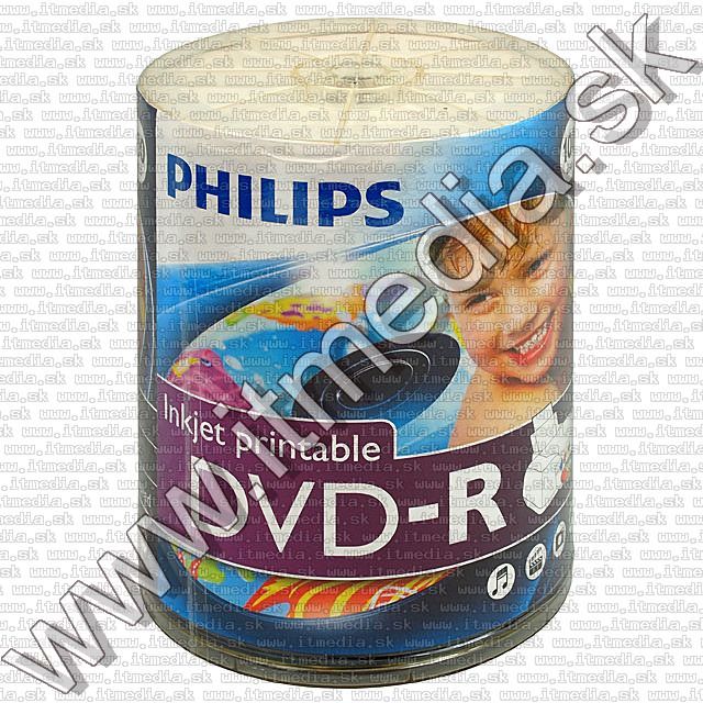 Image of Philips DVD-R 16x 100cw *ID FullPrint* (IT7395)