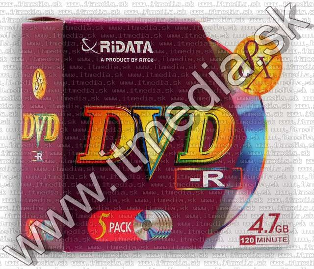 Image of Ridata DVD-R 8x NormalJC RITEK G05 5-pack (IT4910)