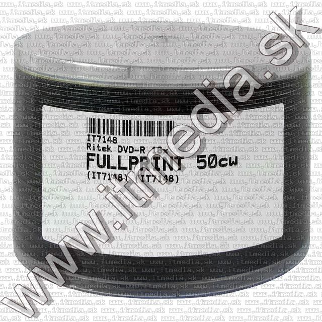 Image of Ritek DVD-R 16x FULLPRINT 50cw (IT7148)