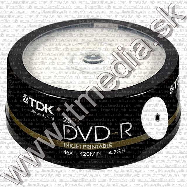 Image of TDK DVD-R 16x 25cake ****FullPrint ID**** INFO! (IT3486)