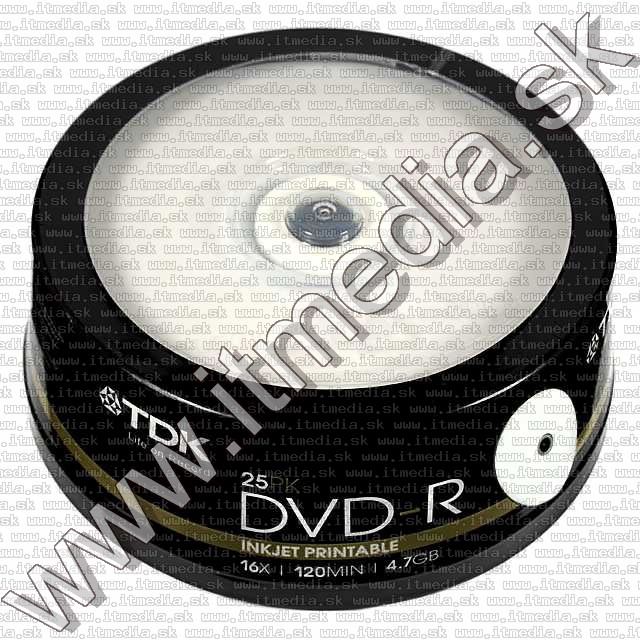 Image of TDK DVD-R 16x 25cake ****FullPrint ID**** INFO! (IT3486)
