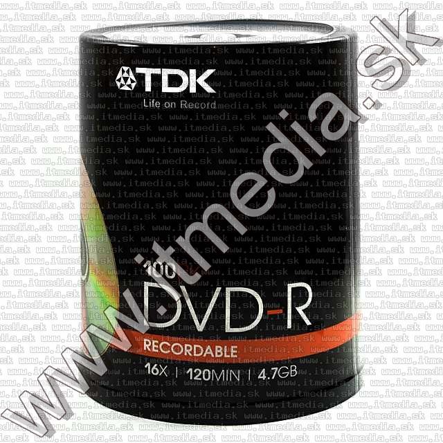Image of TDK DVD-R 16x 100cake (IT5025)
