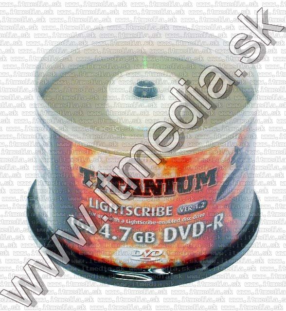 Image of Titanium DVD-R 8x 50cake **LIGHTSCRIBE** (IT4592)