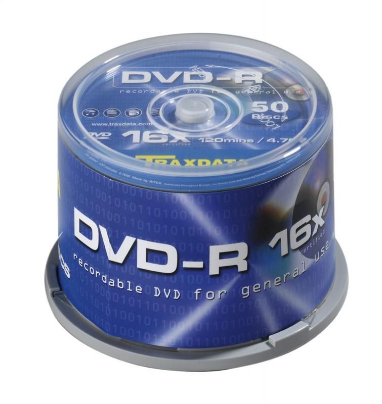 Traxdata DVD-R 16x 50cake (IT6190) Image of Traxdata DVD-R 16x 50cake (IT6190)
