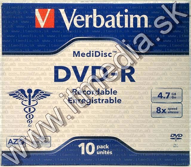 Image of Verbatim DVD-R 8x *MEDIDISC* 8x NormalJC (94905) (IT6194)