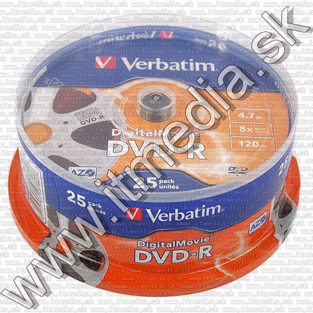 Image of Verbatim DVD-R 8x 25cake **Digital Movie** Taiwan *EOL* (IT7038)