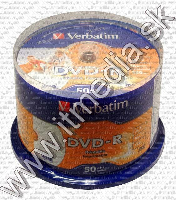 Image of Verbatim DVD-R 16x 50cake --FULLPRINT ID-- (43649) (IT4569)