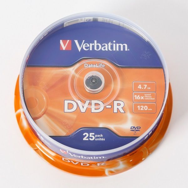 Image of Verbatim DVD-R 16x 25cake [43830] INFO! (IT14323)