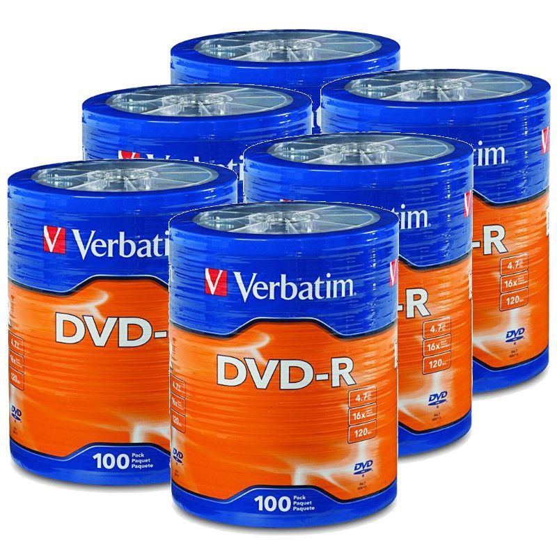 Image of Verbatim DVD-R 16x 6*100cw (96525) Taiwan (IT13821)