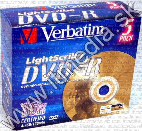 Image of Verbatim DVD-R 16x **LIGHTSCRIBE** NormalJC (IT3889)
