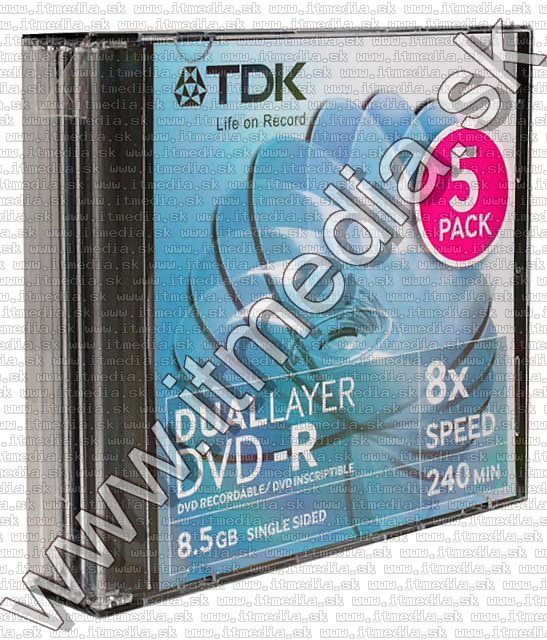 Image of TDK DVD-R DualLayer 8x SlimJC (IT5322)