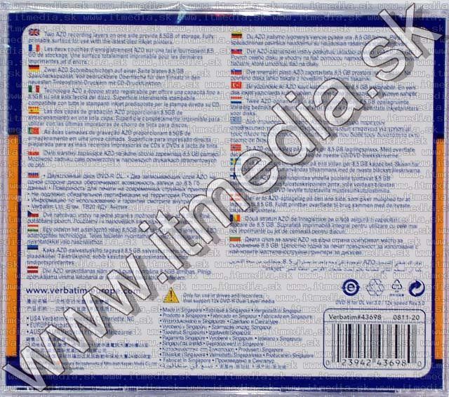 Image of Verbatim DVD-R *printable* DualLayer 12x NormalJC (IT4566)
