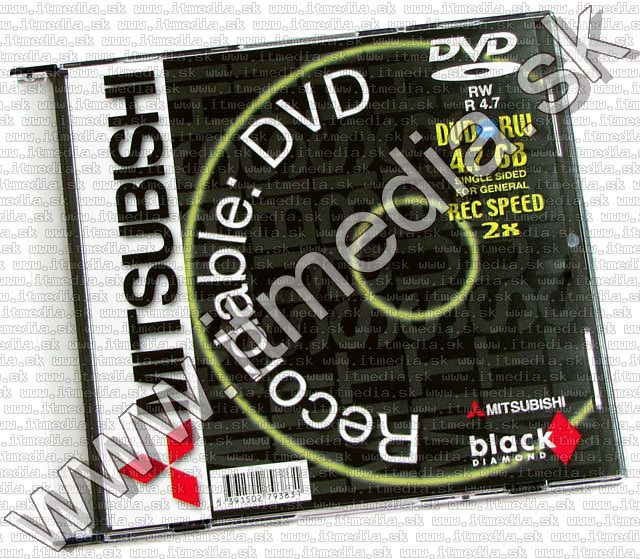 Image of Mitsubishi Black Diamond DVD-RW 2x SlimJC (IT5414)