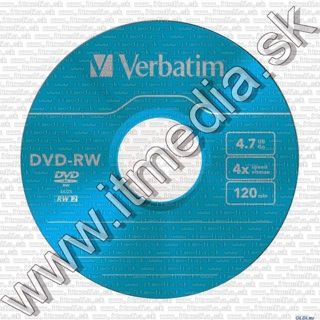 Image of Verbatim DVD-RW 4x *COLOR* SlimJC (43563) (IT7675)