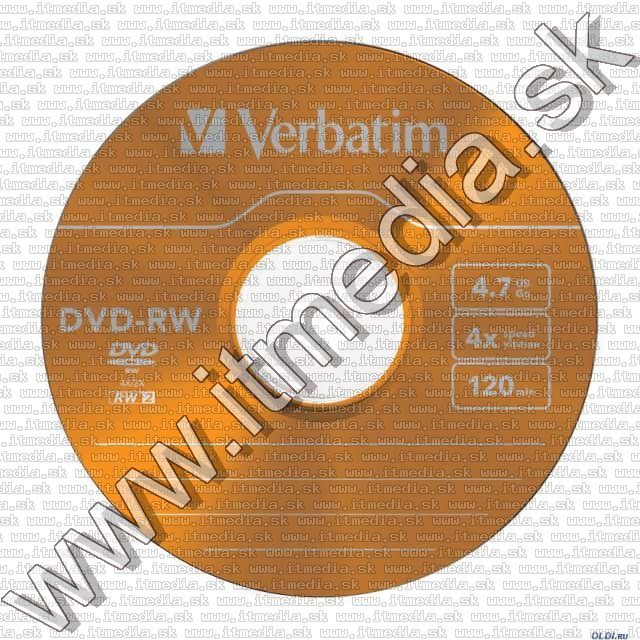 Image of Verbatim DVD-RW 4x *COLOR* SlimJC (43563) (IT7675)