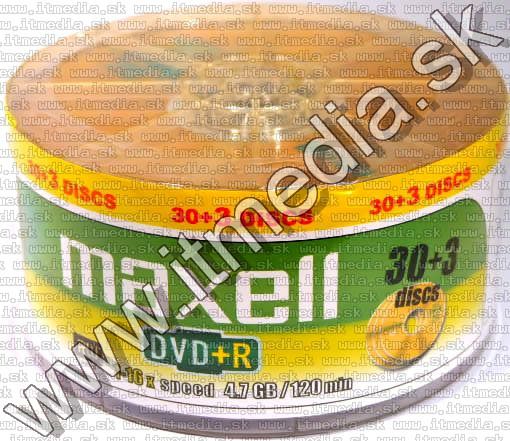 Maxell DVD+R 16x 33cw **TAIWAN** (IT3779) Image of Maxell DVD+R 16x 33cw **TAIWAN** (IT3779)