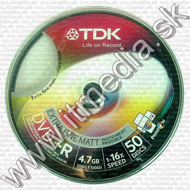 Image of TDK DVD+R 16x ****PRINTABLE**** 50cake (IT5318)