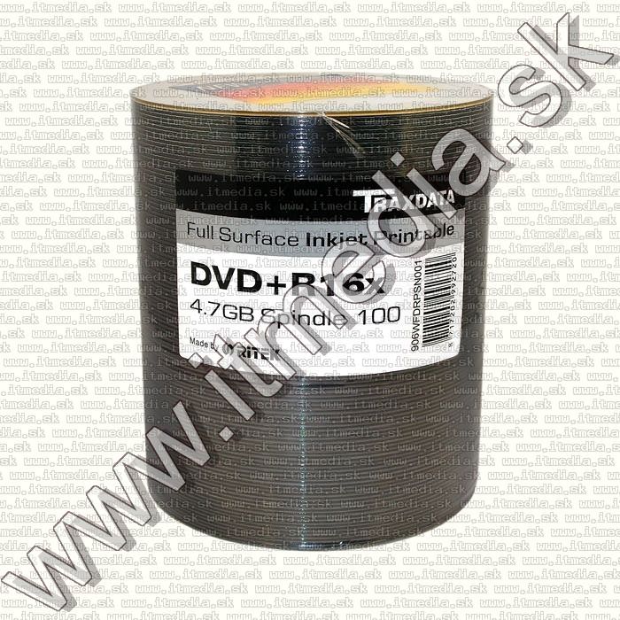 Traxdata DVD+R 16x 100cw RITEK Fullprint NO-ID (IT11931) Image of Traxdata DVD+R 16x 100cw RITEK Fullprint NO-ID (IT11931)